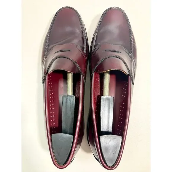 G.H. Bass Weejuns Burgundy Leather Penny Loafers Mens Size 13D Classic Slip On
